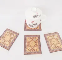 

4pcs set Oriental Printed Rug Coasters for Drink