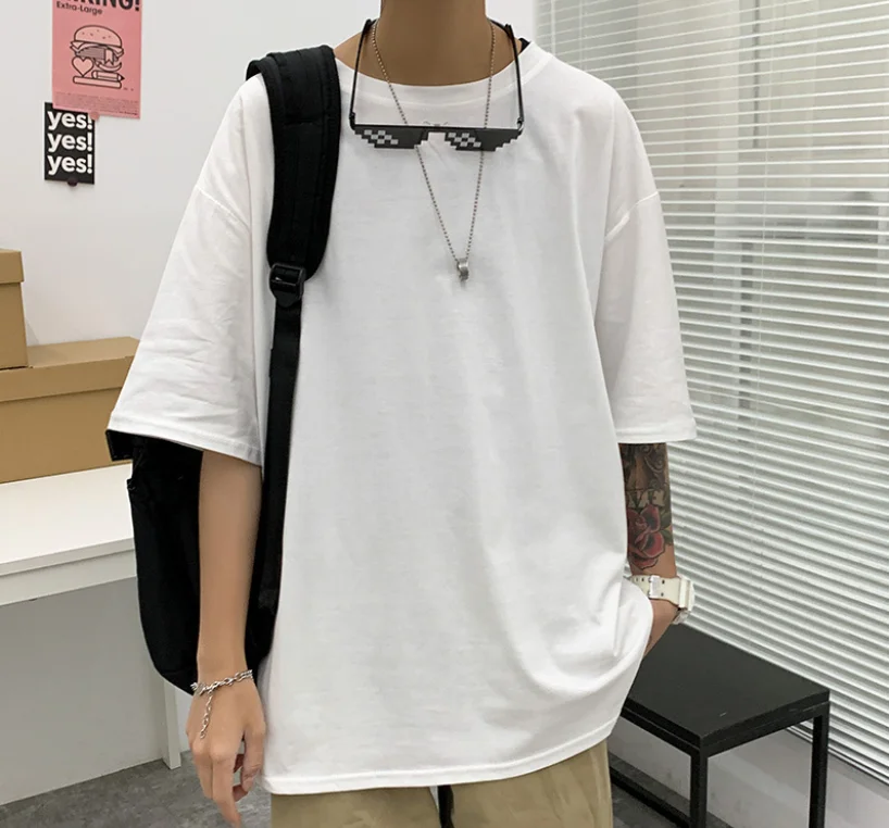 

Custom logo summer casual loose light breathable T-shirt men's oversized T-shirt