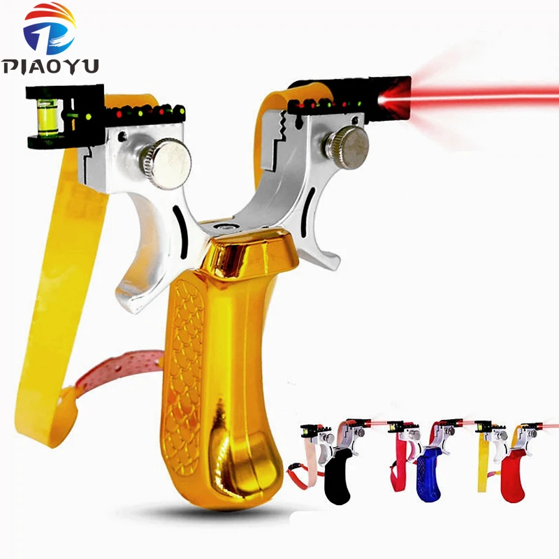 

New Infrared Aiming Slingshot Slingshot Four Colors Can Choose Powerful Outdoor Hunting Slingshot Use Flat Rubber Band Shooting