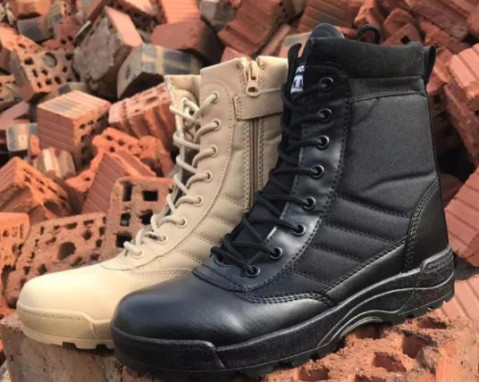 

Army boots men and women outdoor high-help hiking shoes desert boots SWAT military combat black boots, Customized color