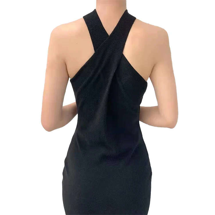 

Summer 2021 Casual Sweater Dress Sexy Halter bodycon dress women