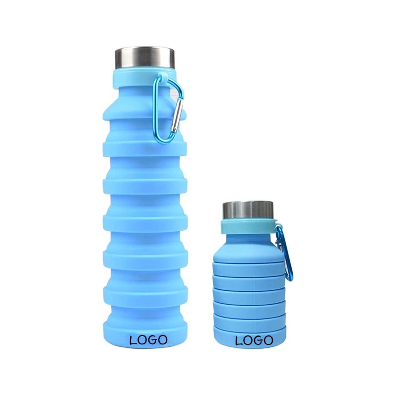 

Outdoor Private Label BPA free collapsible silicone folding water bottle , Leak proof sports water bottles, Colorful