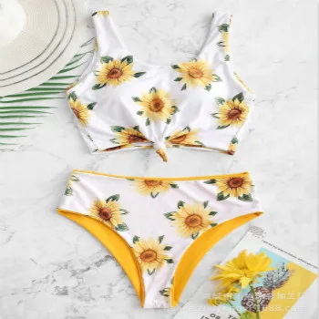 

Latest Style Fashionable Floral Print Short Sexy Women Bikini, Picture