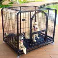 

High Quality Cheap Black Metal Tube Big Kennel Cage For Dog