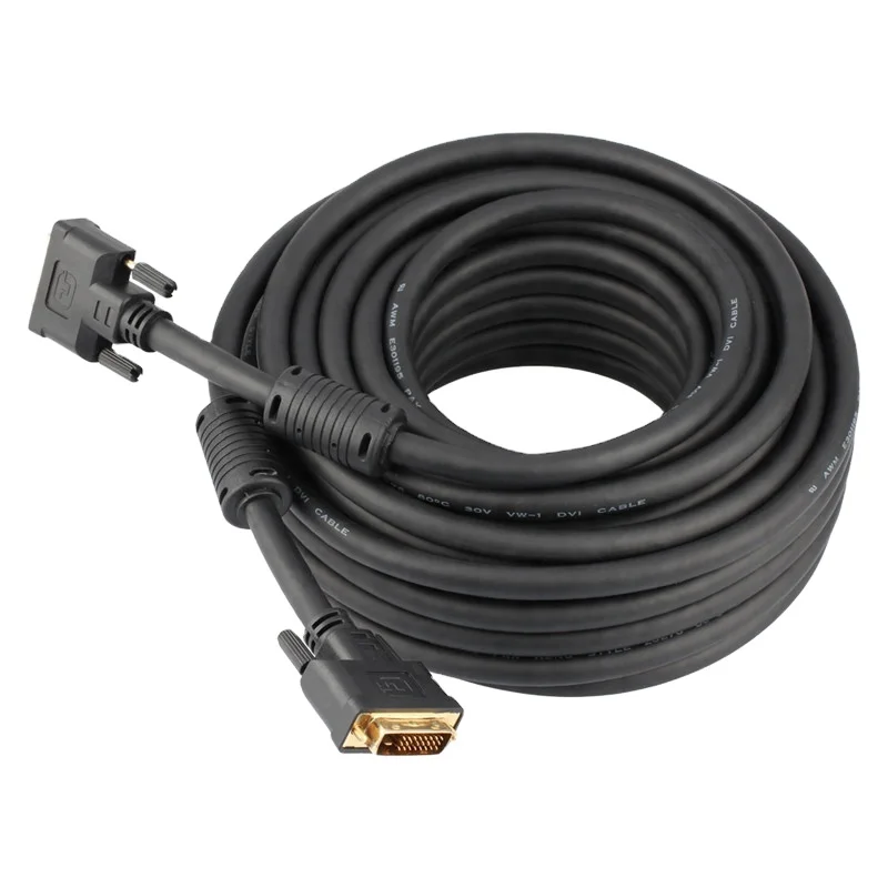 

1.5m 2m 3m 5m 10m 15m 20m DVI-D 24+1 Dual Link DVI to DVI Monitor Adapter Cable Male To Male with Ferrites