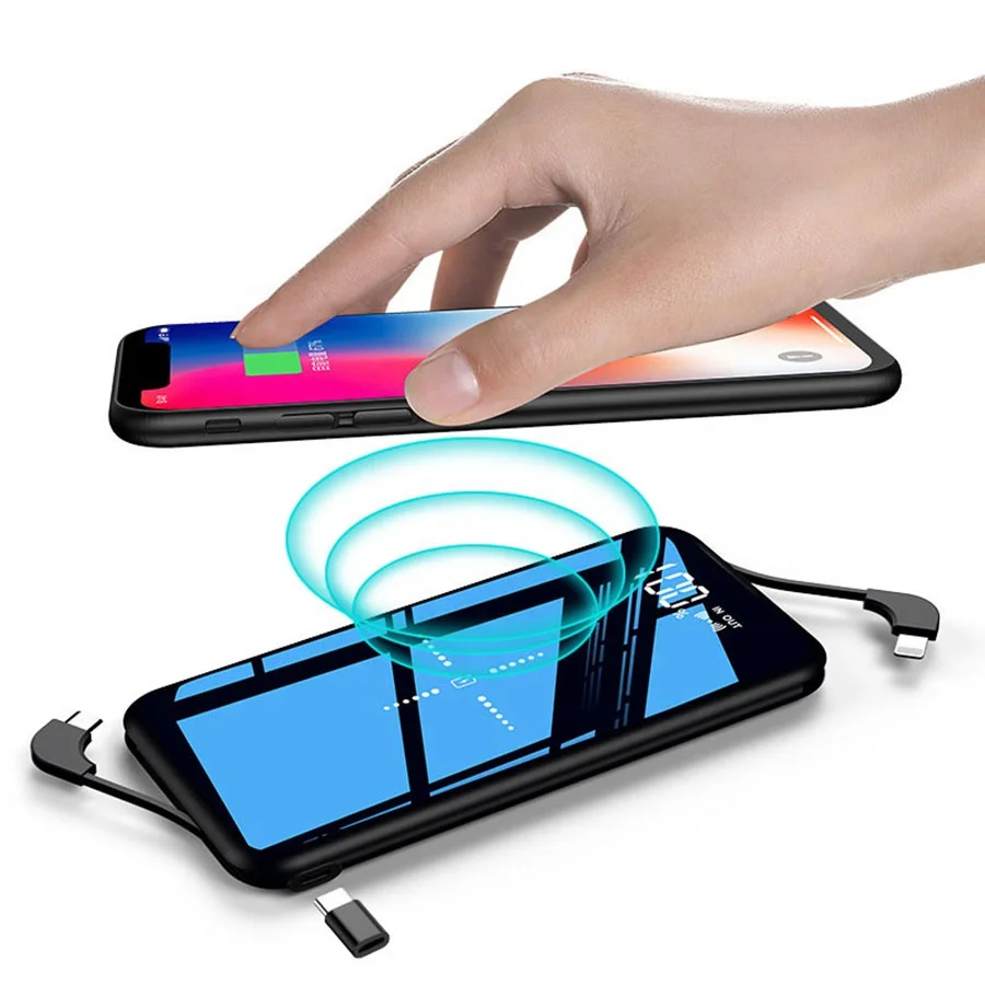 

Power Bank Built in Cable Wireless Mobile Charger Mi Custom Power Bank