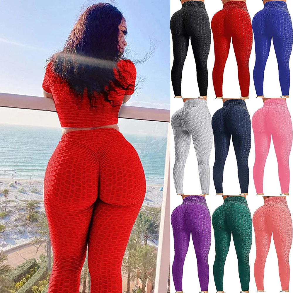 

2021 Hot sale yoga gym high waist scrunch butt lifting leggings for women, Customized colors