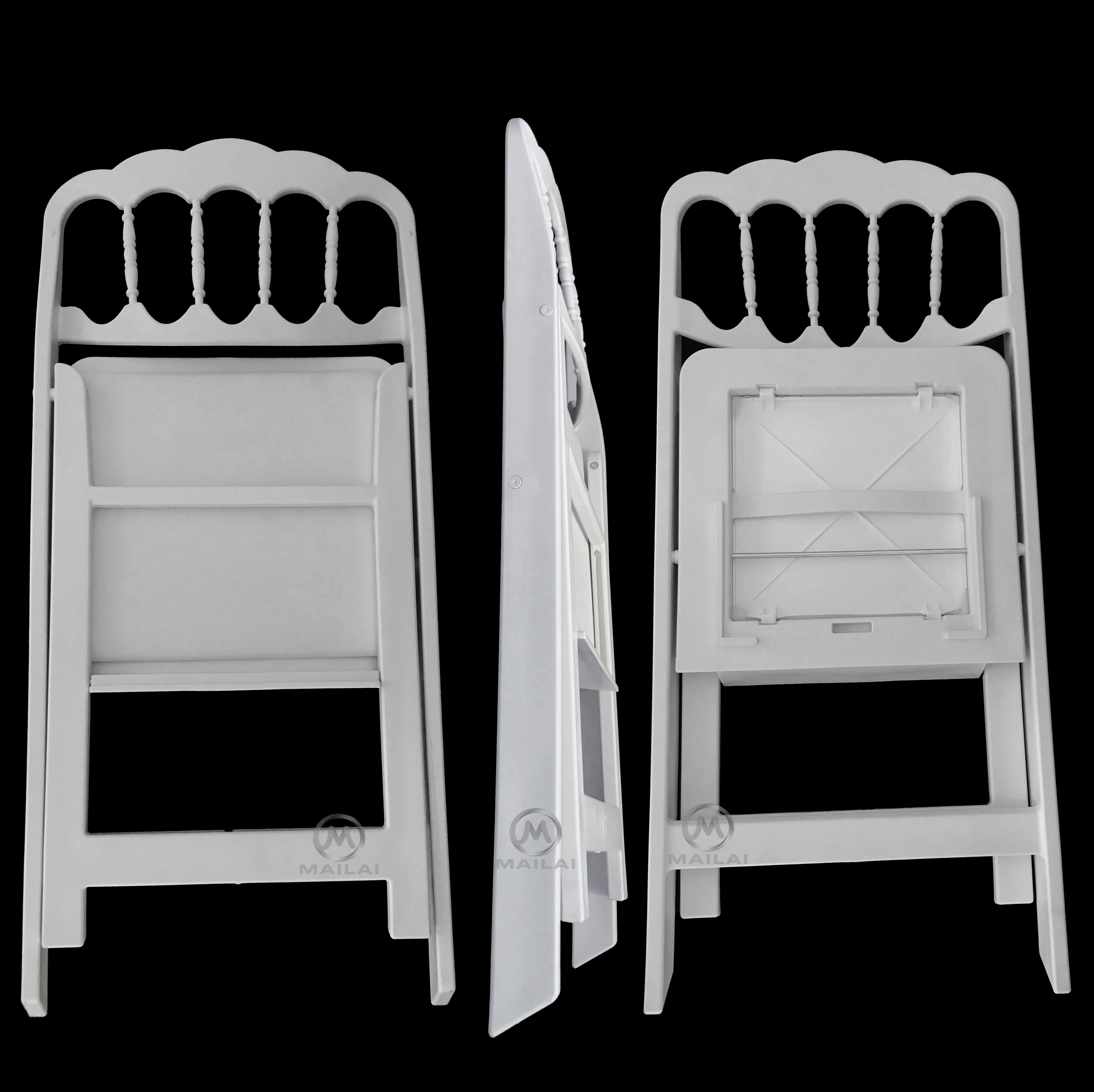 Wholesale White Pp Resin Plastic Napoleon Folding Chairs For Wedding