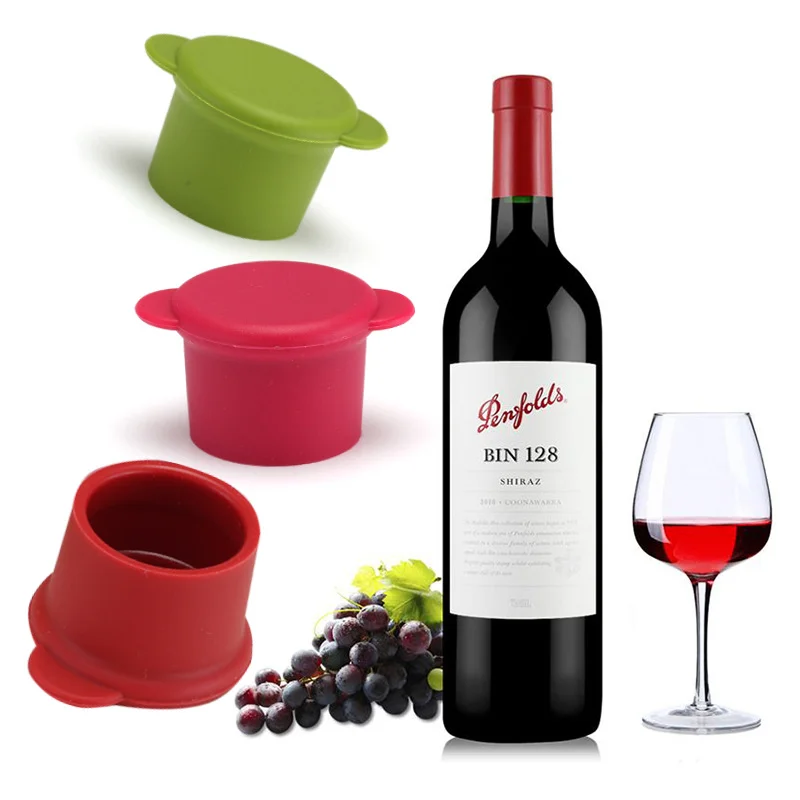 

Manufacturers wholesale food grade high quality high elasticity colorful silicone red wine stopper c ap, Red ,yellow ,green, purple