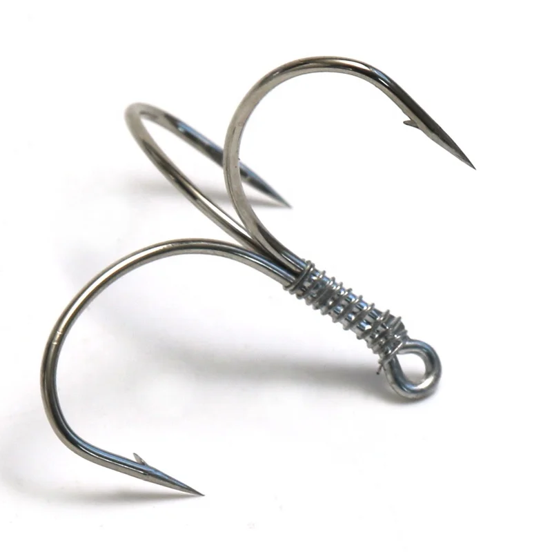 

High carbon steel Triple hook treble hook fishing Overturned Hook for fishing carp, Nickle