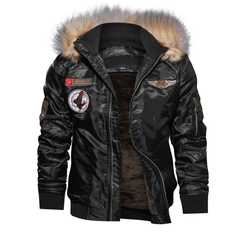 Wholesale Custom Winter Fashion Thicken Padded Warm Coat Military Army Flight Bomber Jackets for Mens