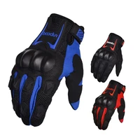 

Boodun OEM ODM Full finger Winter men Touch Screen Breathable anti-slip Leather Black Motorcycle Sports Gloves Racing Gloves