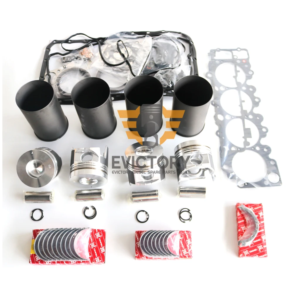 

For ISUZU NPR NQR GMC 4HL1 rebuild overhaul kit piston liner Excavator Loader