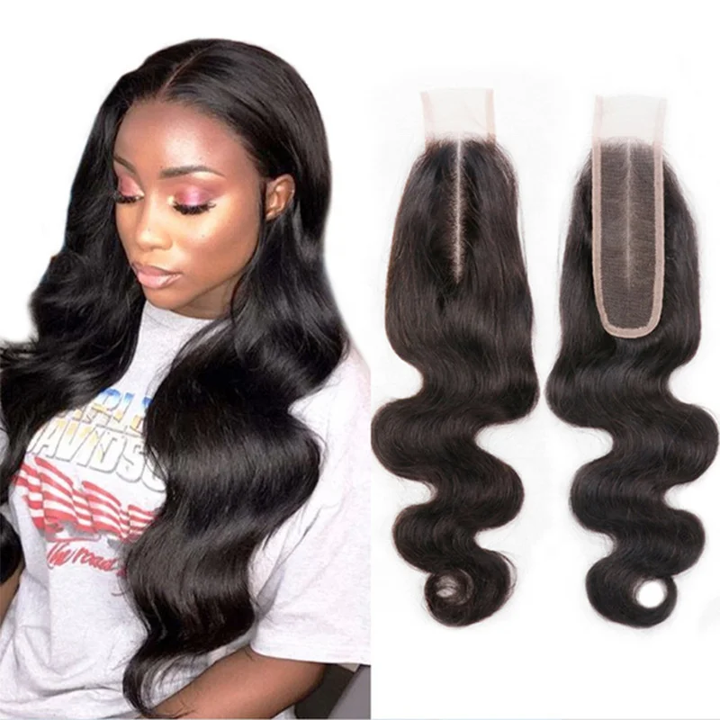 

Waves 2*6 lace wig block front lace closure 100% human hair hair extension