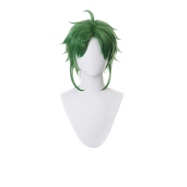 

Green Short Elf Reverse Warp Synthetic Hair Natural Japanese Cosplay Party Female Anime Comic Exhibition Wigs, Pic showed