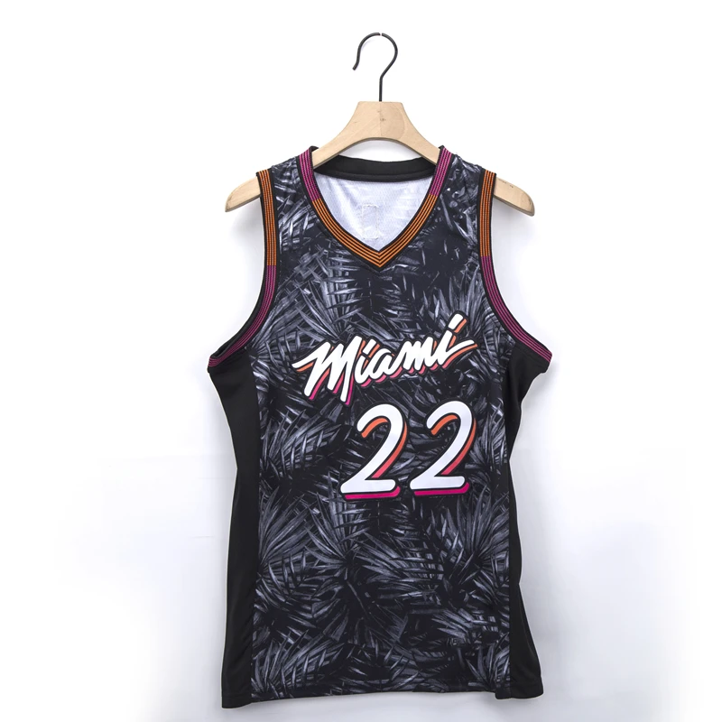 

Men's Miami City Edition #22 Butler #13 Adebayo #14 Herro Stitched Basketball Jersey Shorts custom Discount black Heat uniforms