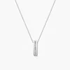 New design mold sterling silver cz bar necklace for women