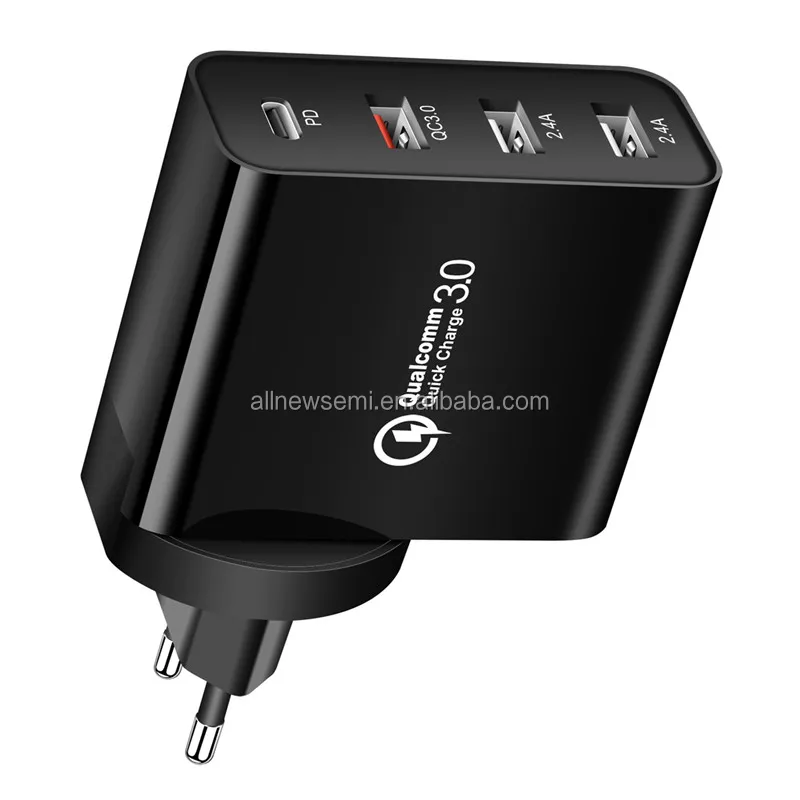 4-Port Quick Charge  Wall Charger 48W TYPE-C US/EU/AU/UK