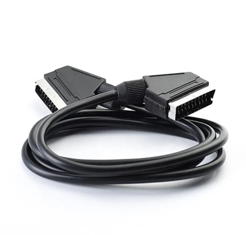 

21 pin SCART to SCART Cable TV DVD Video Lead 1.5m, Black