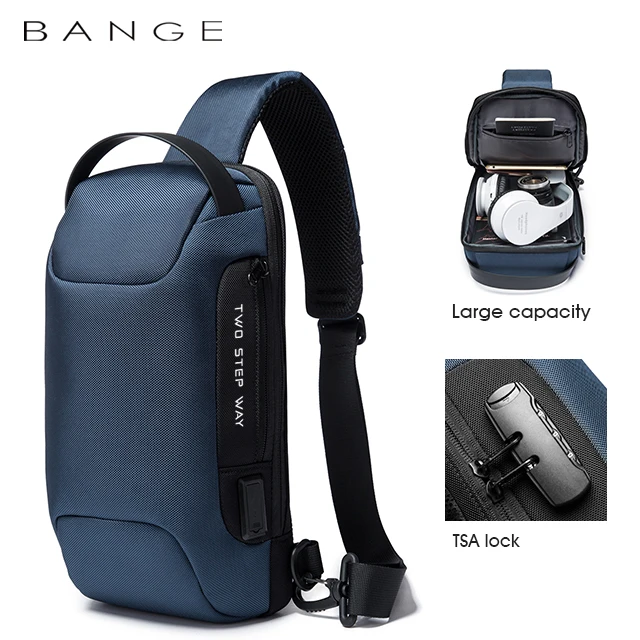 

Factory hot sell casual urban cross body wholesales waterproof bag sling men anti theft men sling bag men sling bag