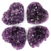 Wholesale natural amethyst crystal cluster Uruguay amethyst geode heart fengshui ornament for decoration
