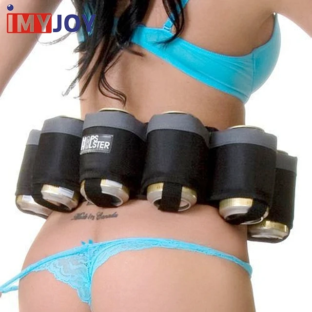 

2019 hot sale outdoor portable Climbing Hiking Beer holster can holder 6 Pack Beer Belt