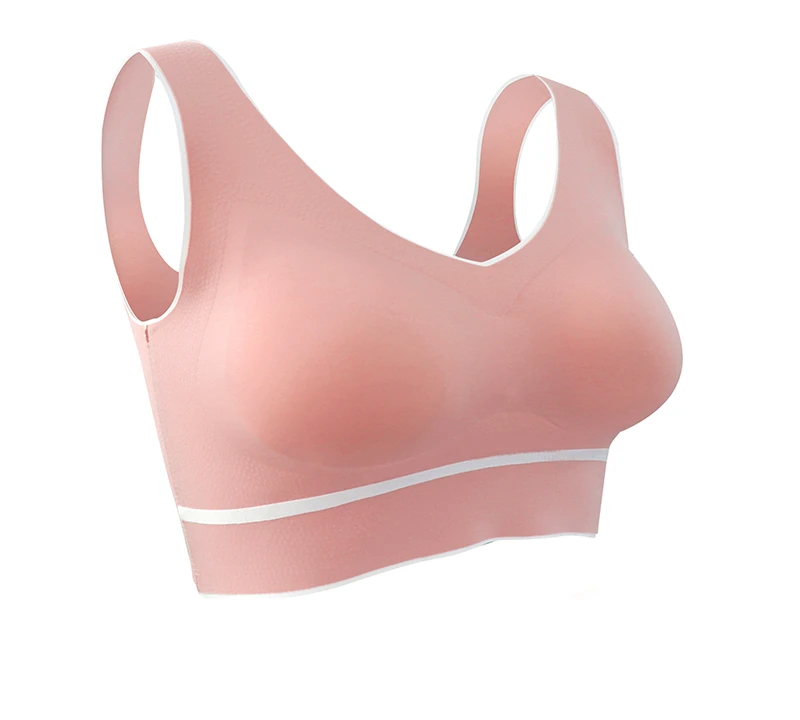 

Removable breathable seamless wire free bra comfort latex pad skin bra young girls padded bra
