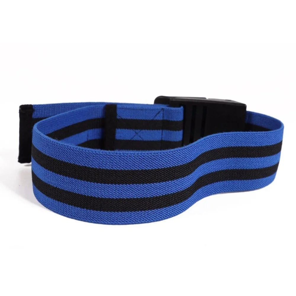 

1 Pair 5*90CM Fitness Gym BFR Bands Blood Flow Restriction Occlusion Tourniquet Training Biceps Bands, Red and blue