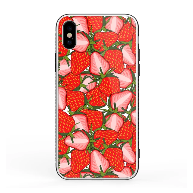 

Glass back plate hard phone case for iPhoneX in stock, Multi, pink, purple, red, transparent, white, yellow