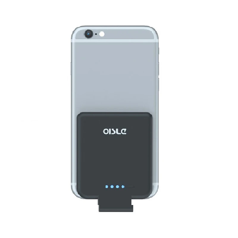 

OISLE Wireless Battery Bank Charger Card Size Rechargeable Power Bank For iPhone, Black,white,pink,red,blue,yellow,green,orange,dark blue