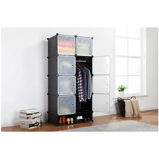 

Ovela 8 Cube Modular Storage Organiser (Black), Color