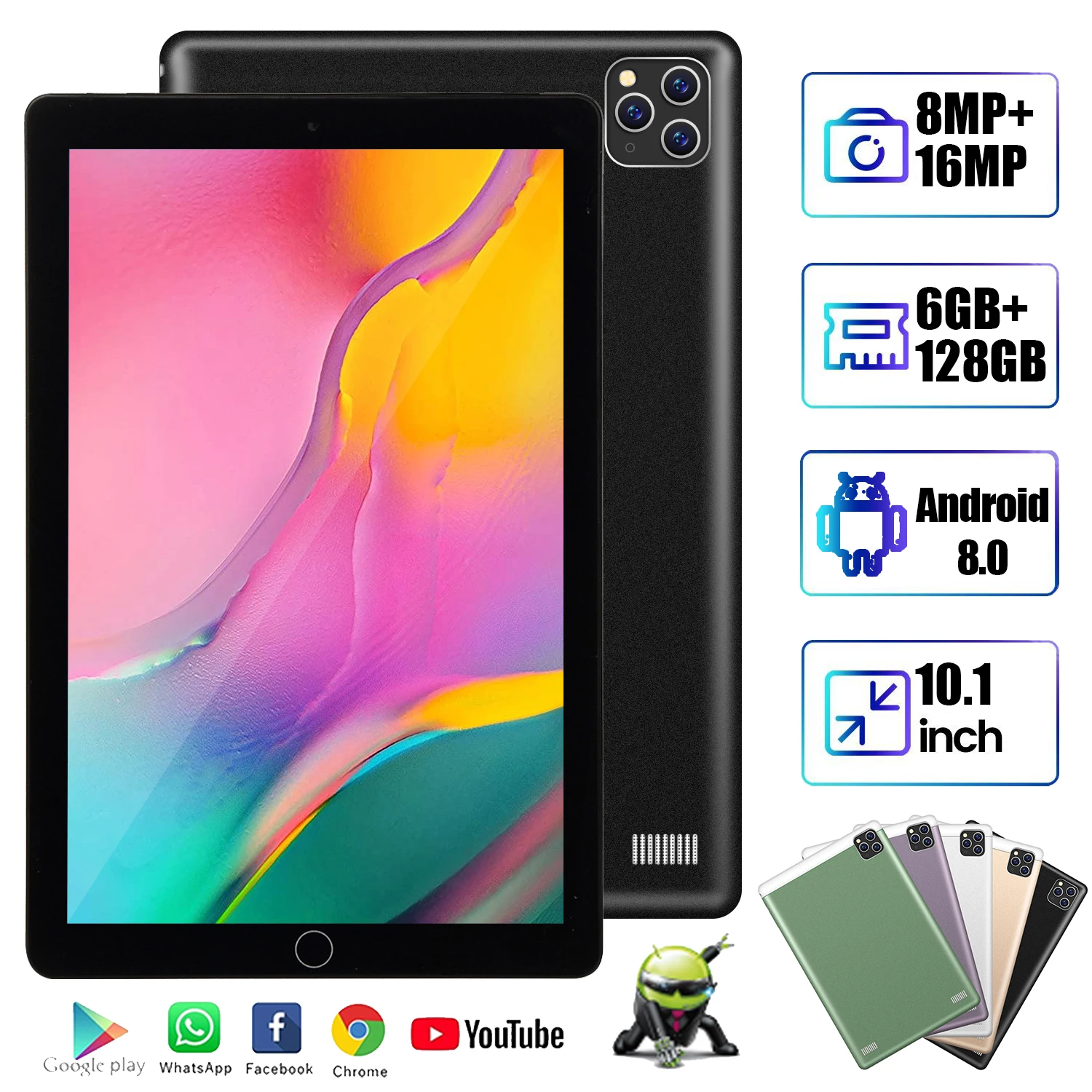 

2021 New Fashion Ipod 8GB + 256GB Tablet PC Tablet Portable 12GB+ 512GB Dual Android 10.0 Tablet PC 10.1 Inch