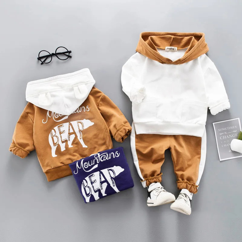 

Infant Clothing Sets Baby Suit 2021 Autumn Spring Clothes For Newborn Baby Boys Clothes Hoodie+Pant 2pcs Outfit Kids Costume