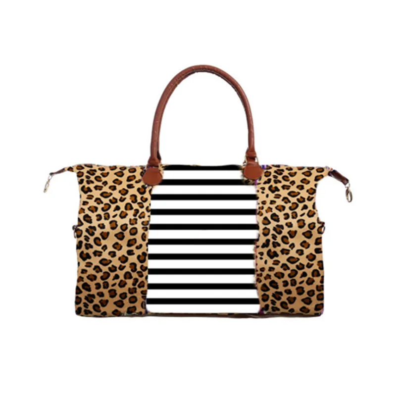 

Wholesale leopard stripe print patchwork Weekender Bag Large Capacity Duffel Bag leopard Travel Bag, #1,#2,#3,#4,#5,#6,#7,#8