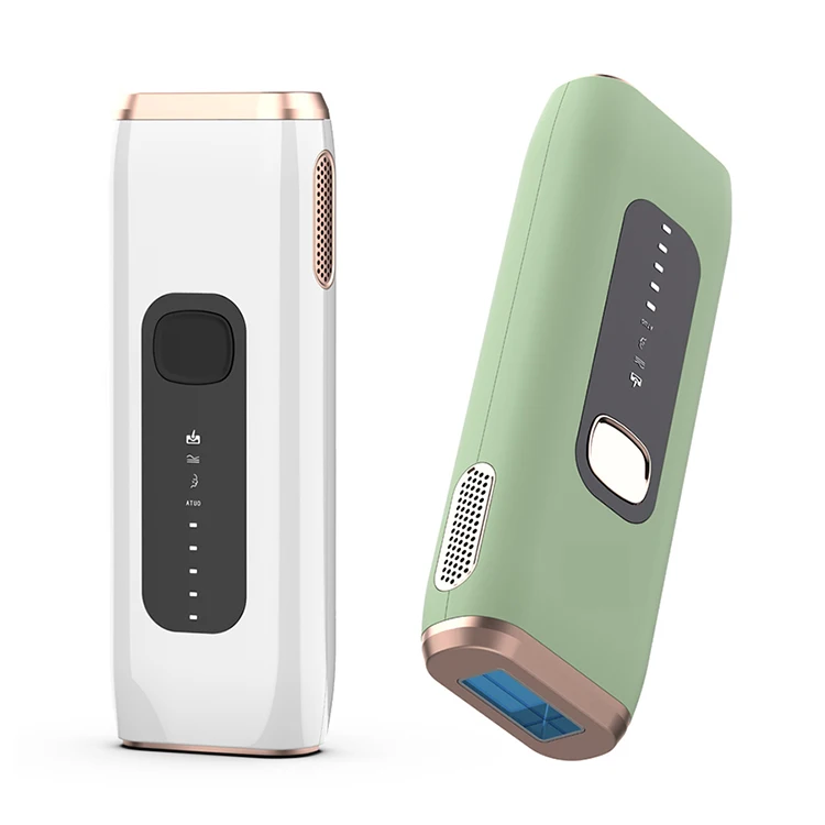 

handset dark skin painless facial ipl cool diode laser hair removal machine, White/green/other