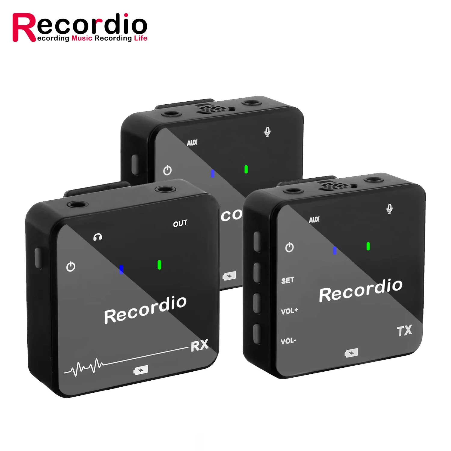 

GAW-811 Recordio Wireless Microphone System Portable Lavalier Mic For Podcast Interview Vlogging