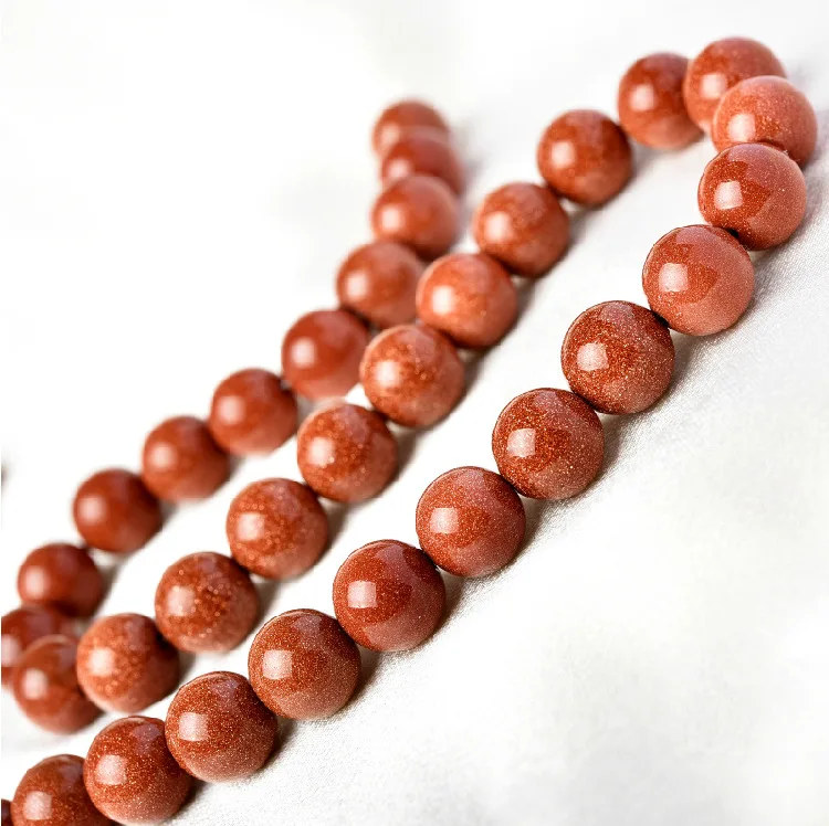 

Quality Natural Gold Sandstone Gemstone Round Loose Stone Beads for Jewelry Craft Making, Mixed