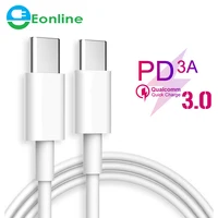 

PD 3A USB Type C USB-C Cable For Samsung Huawei OnePlus 6t 6 5 For Pro 2018 For Macbook 60W QC 3.0 Type C Cable