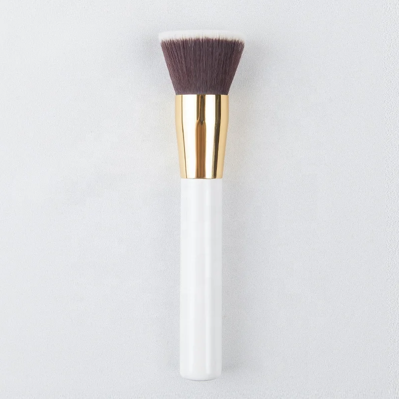 

ZH cosmetic vegan flat foundation single oem makeup brush, Transparency blue