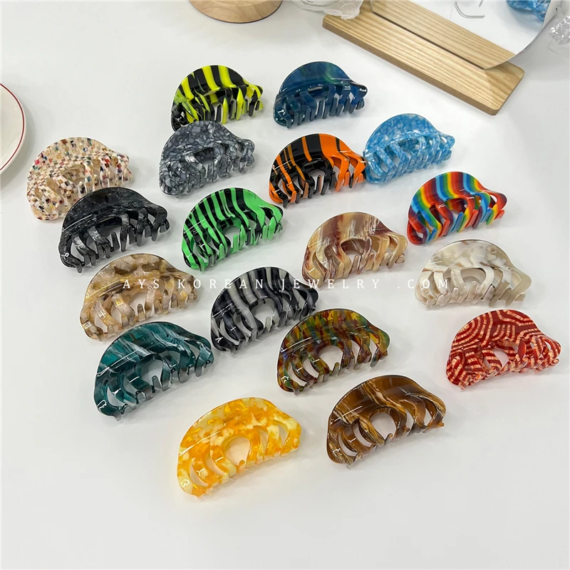 

Korean Fashion 9cm Large Size Plastic Shark Clamp Hair Claw Acetate Hair Clips Accessories For Women