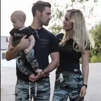 

Familly matching Clothes Boss Tee Shirts Rompers Camo Lounge Pants Set Mommy Me Outfits