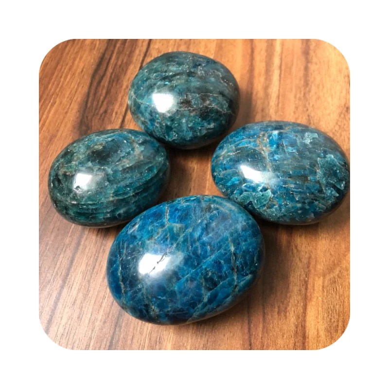 

Wholesale Blue Apatite Palm Natural healing Crystal Stone Palm Stone For gift Gemstone Palm Stone quartz for fengshui