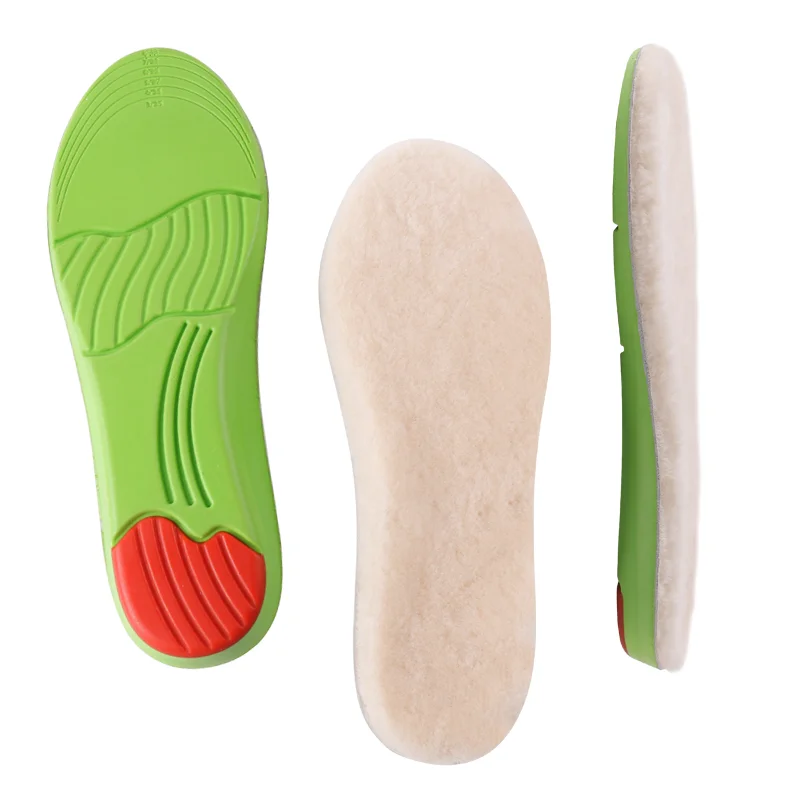 

Hot Sales Cuttable Size Comfort foot massage latex wool Sheep Skin Insole Wool