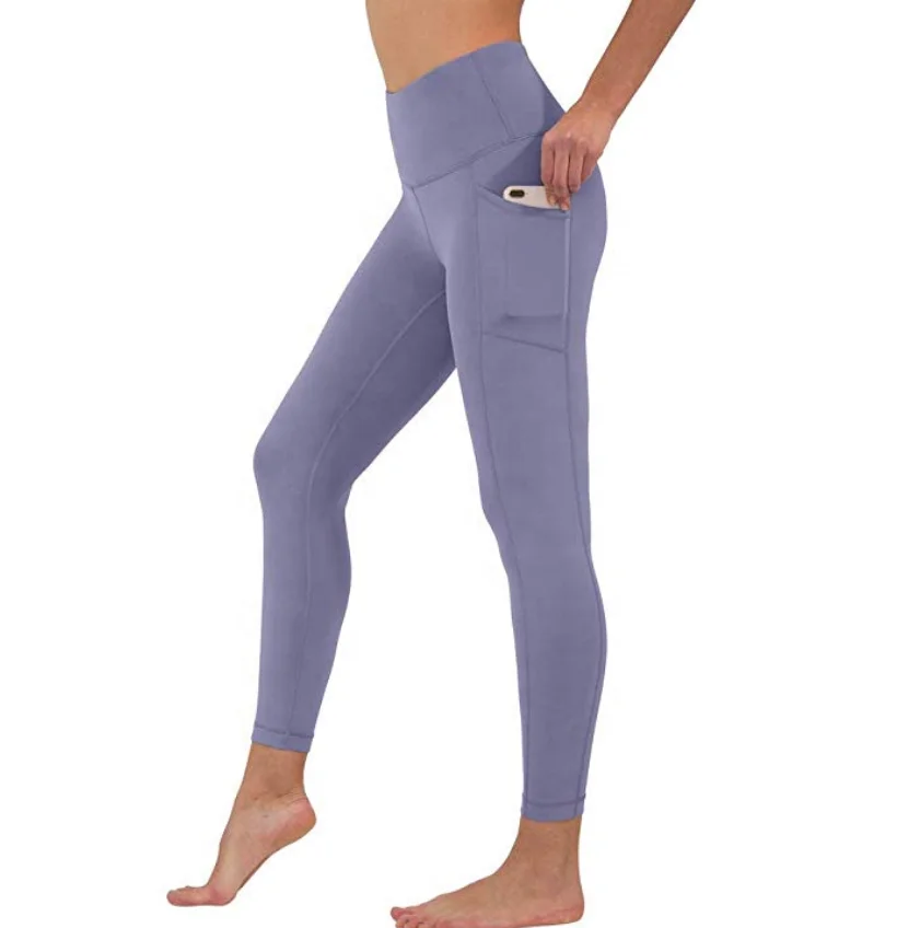 

hot sale ladies compression nylon leggings with phone pocket, Customized color