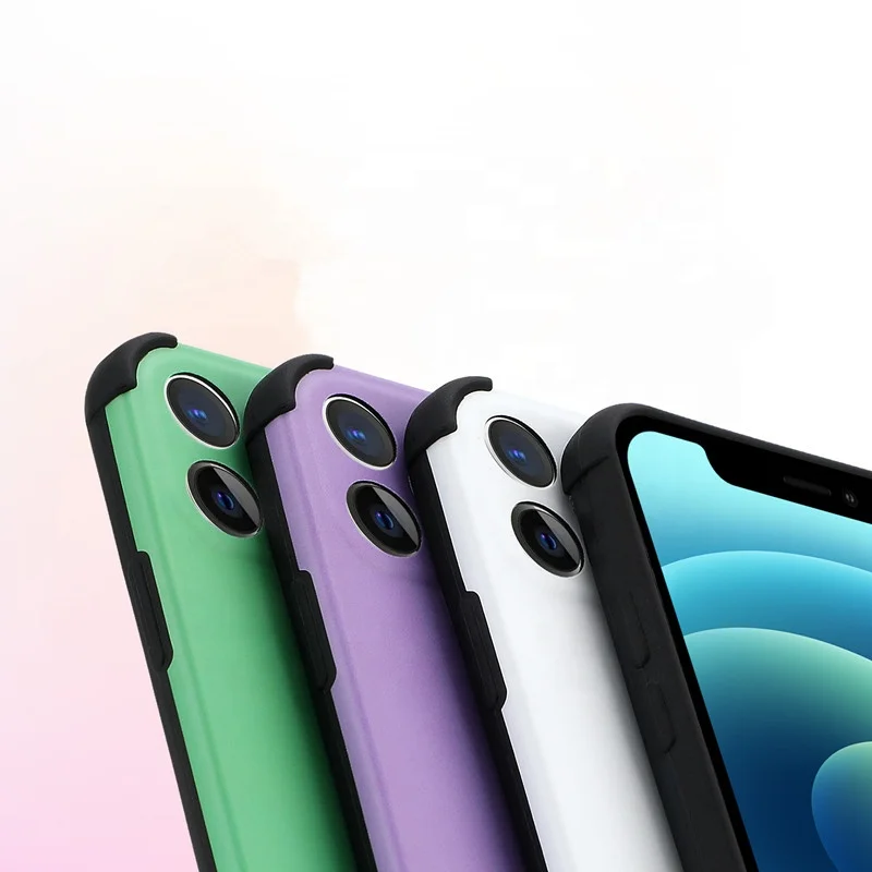 

Soft IMD Cell Phone Case Anti-Shock Full Protective Cover Case for iPhone 11 12 Pro Max Back Cover, Multi colors