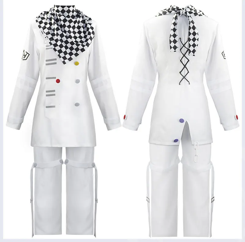 

Danganronpa V3 Kokichi Oma Cosplay Costume President Oma Cosplay Cloak and Hat Halloween Carnival Party Costumes, As shown