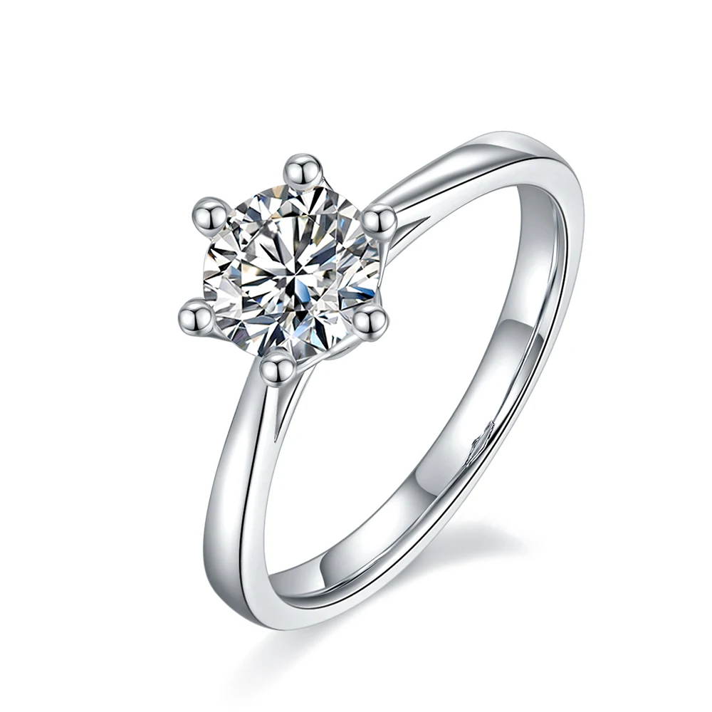 

Fashion Luxury Women Diamond Jewelry Korean Engagement 925 Sterling Silver Wedding Moissanite Rings For Lady's