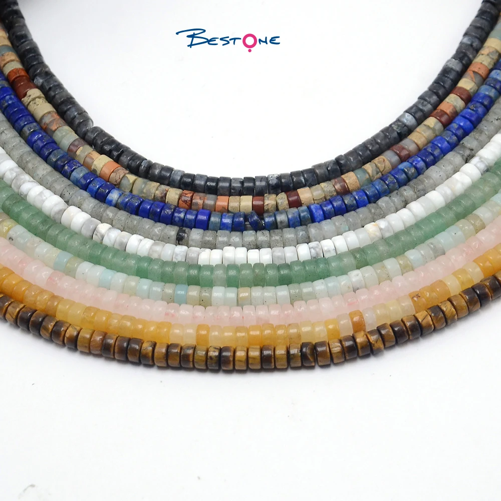 

Wholesale Heishi Beads Natural Stone Flat Round Wheel Beads for Jewelry Making