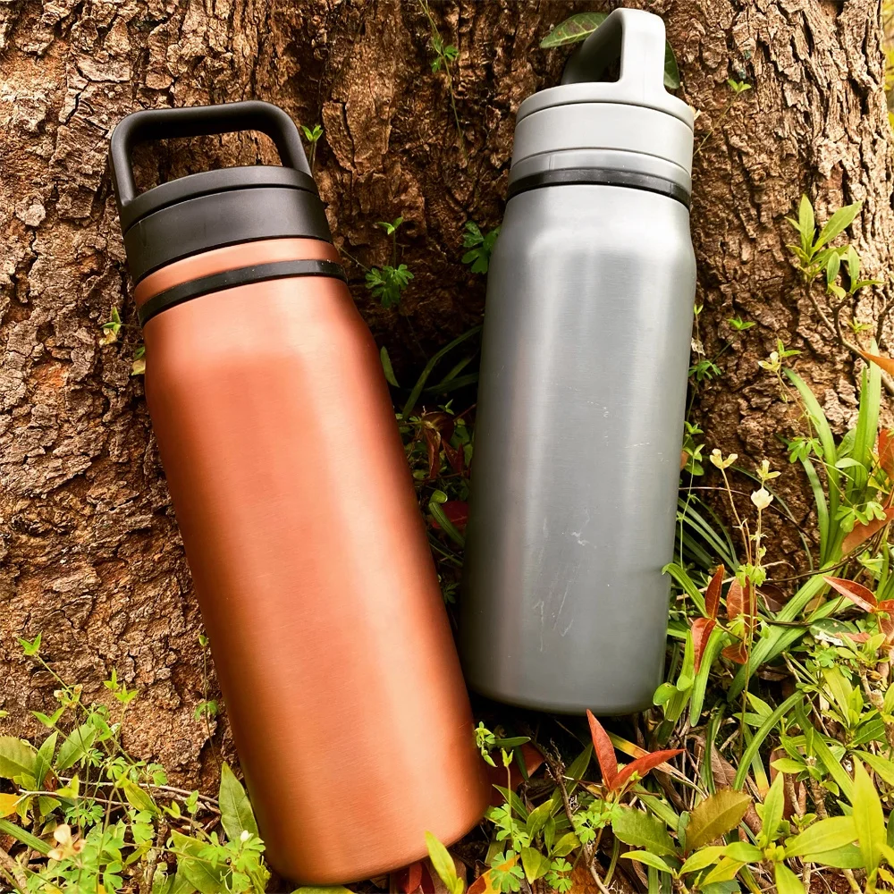 

Togo bottle Outdoor camping BPA Free rose gold tea juice stainless steel vacuum insulated water thermos bottle