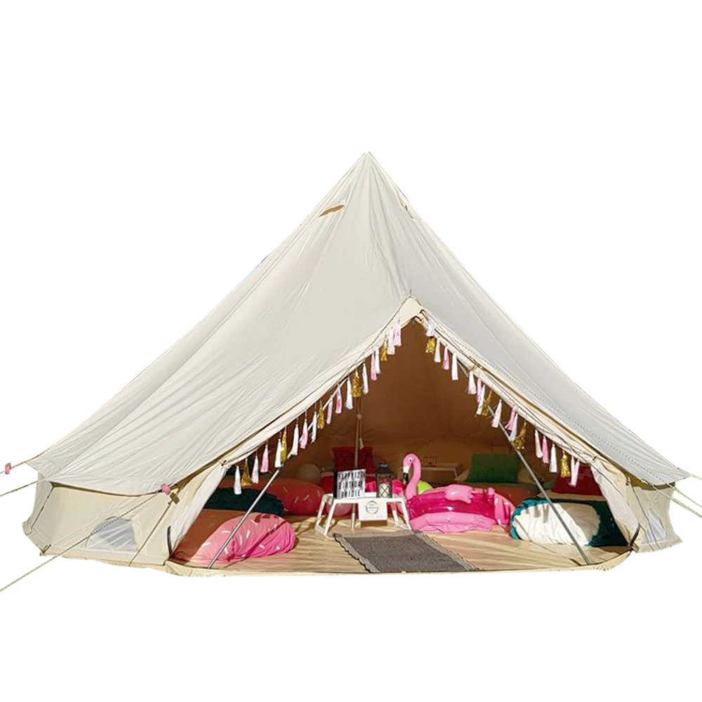 Hot selling ger camping tents Mongolian yurts 5m bell tent